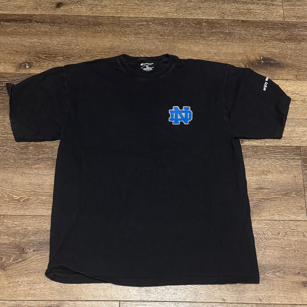 Champion notre dame black tee Coke Zero back hit XL‎